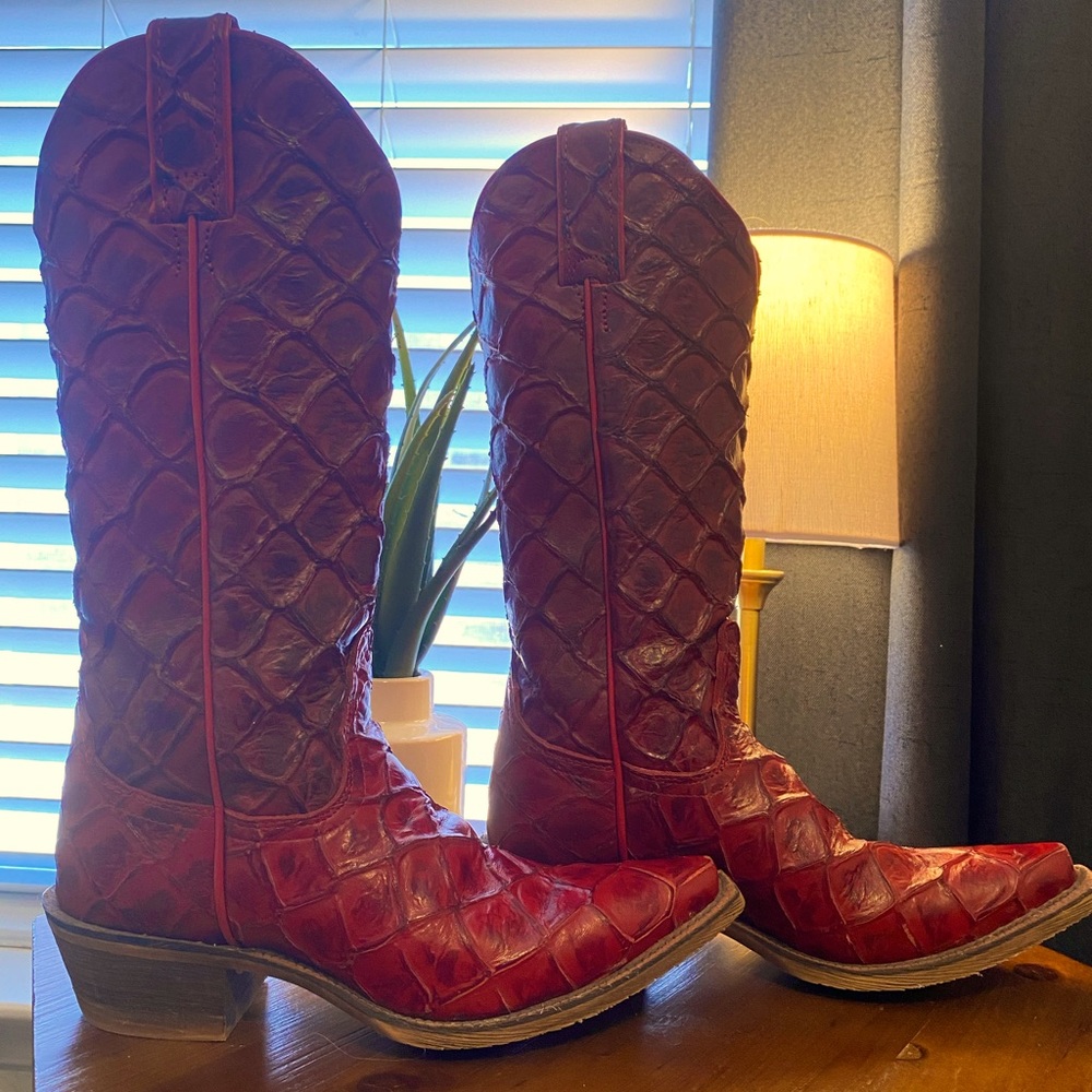 Nocona | size 6 | red genuine leather